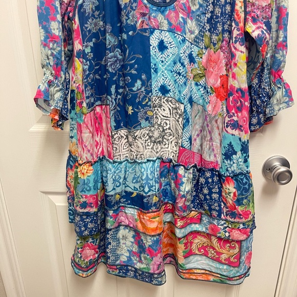 Feathers by Tolani Colorful Multi Pattern Dress - Picture 2 of 14